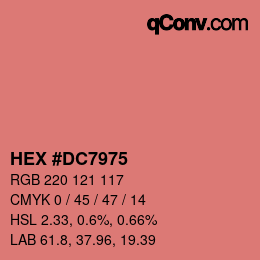 Color code: HEX #DC7975 | qconv.com