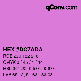 颜色代码: HEX #DC7ADA | qconv.com