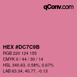 Color code: HEX #DC7C9B | qconv.com