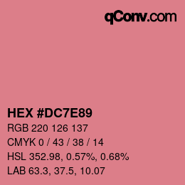 Color code: HEX #DC7E89 | qconv.com