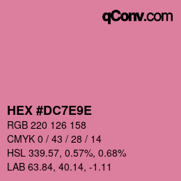 Color code: HEX #DC7E9E | qconv.com