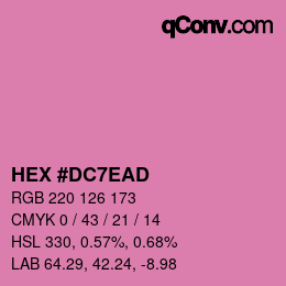 Color code: HEX #DC7EAD | qconv.com