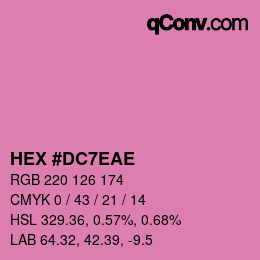 Color code: HEX #DC7EAE | qconv.com