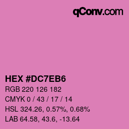 Farbcode: HEX #DC7EB6 | qconv.com