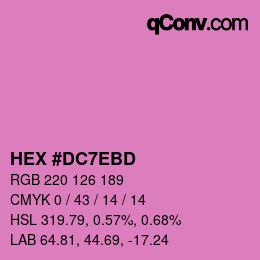 カラーコード: HEX #DC7EBD | qconv.com