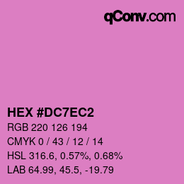 颜色代码: HEX #DC7EC2 | qconv.com