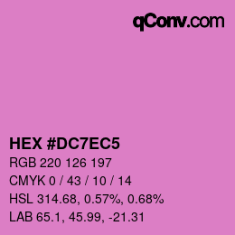 カラーコード: HEX #DC7EC5 | qconv.com