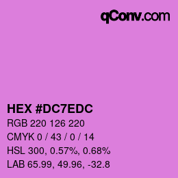 Color code: HEX #DC7EDC | qconv.com