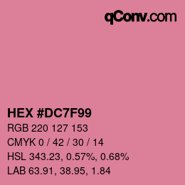 Color code: HEX #DC7F99 | qconv.com