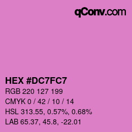 カラーコード: HEX #DC7FC7 | qconv.com