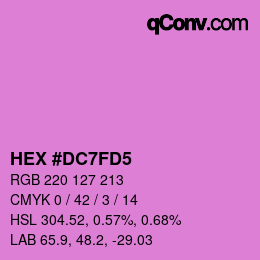 Color code: HEX #DC7FD5 | qconv.com