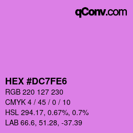 Color code: HEX #DC7FE6 | qconv.com