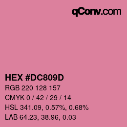 カラーコード: HEX #DC809D | qconv.com
