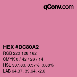 Color code: HEX #DC80A2 | qconv.com