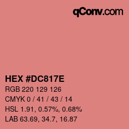 Color code: HEX #DC817E | qconv.com