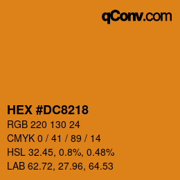 颜色代码: HEX #DC8218 | qconv.com