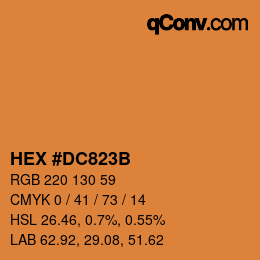 カラーコード: HEX #DC823B | qconv.com