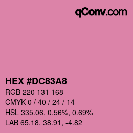 カラーコード: HEX #DC83A8 | qconv.com