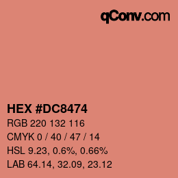 Color code: HEX #DC8474 | qconv.com