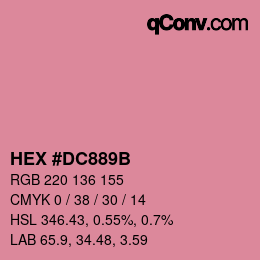 カラーコード: HEX #DC889B | qconv.com