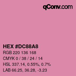 Color code: HEX #DC88A8 | qconv.com