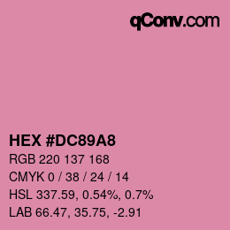 Color code: HEX #DC89A8 | qconv.com