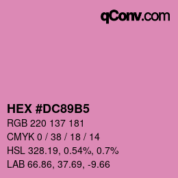 Color code: HEX #DC89B5 | qconv.com