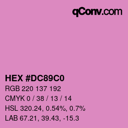 Color code: HEX #DC89C0 | qconv.com