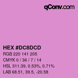 カラーコード: HEX #DC8DCD | qconv.com