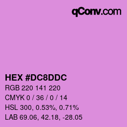 Color code: HEX #DC8DDC | qconv.com