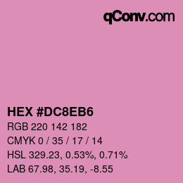 カラーコード: HEX #DC8EB6 | qconv.com