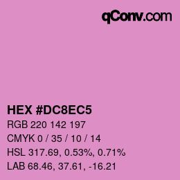 カラーコード: HEX #DC8EC5 | qconv.com