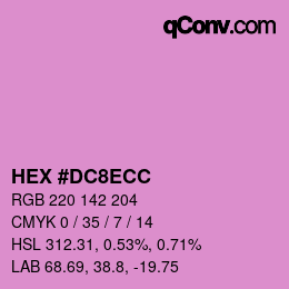 カラーコード: HEX #DC8ECC | qconv.com