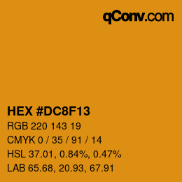 カラーコード: HEX #DC8F13 | qconv.com