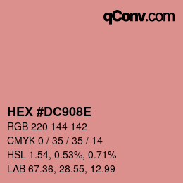 Color code: HEX #DC908E | qconv.com