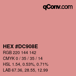 Color code: HEX #DC908E | qconv.com