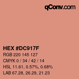Farbcode: HEX #DC917F | qconv.com
