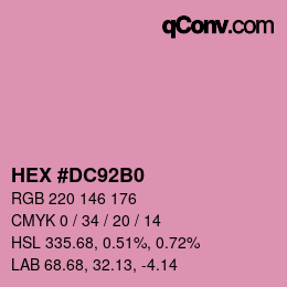 Color code: HEX #DC92B0 | qconv.com