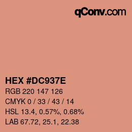 Color code: HEX #DC937E | qconv.com