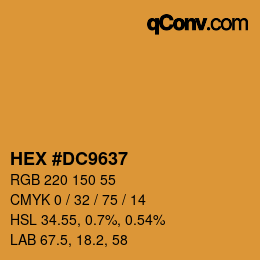 Color code: HEX #DC9637 | qconv.com