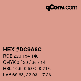 Farbcode: HEX #DC9A8C | qconv.com