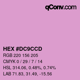 Color code: HEX #DC9CCD | qconv.com