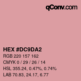 Color code: HEX #DC9DA2 | qconv.com