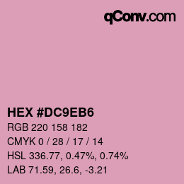 颜色代码: HEX #DC9EB6 | qconv.com