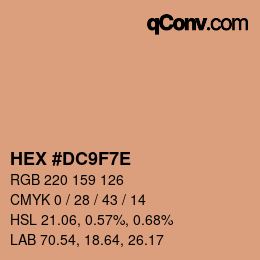 Farbcode: HEX #DC9F7E | qconv.com