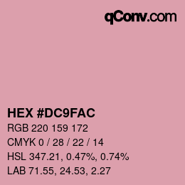 颜色代码: HEX #DC9FAC | qconv.com