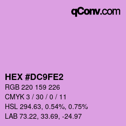 カラーコード: HEX #DC9FE2 | qconv.com