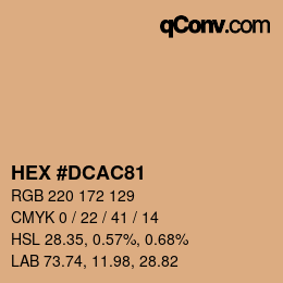 Farbcode: HEX #DCAC81 | qconv.com