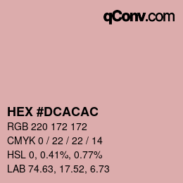 Color code: HEX #DCACAC | qconv.com