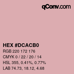 カラーコード: HEX #DCACB0 | qconv.com